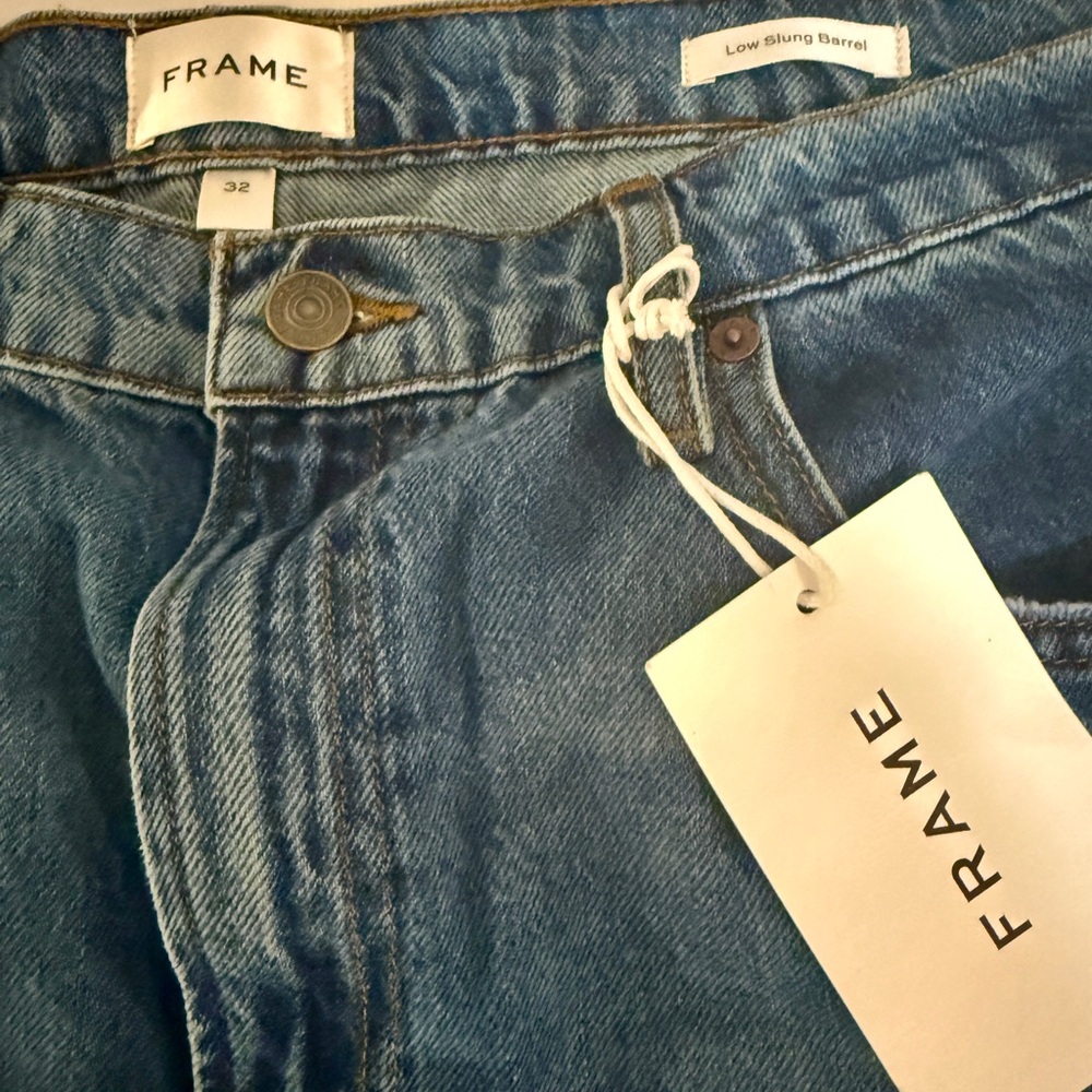 Frame Low slung barrel Denim Jeans